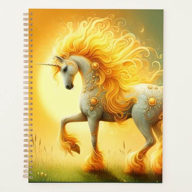 Blazing Sun Unicorn Planner (Front)