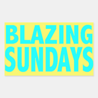 Blazing Sundays Rectangular Sticker