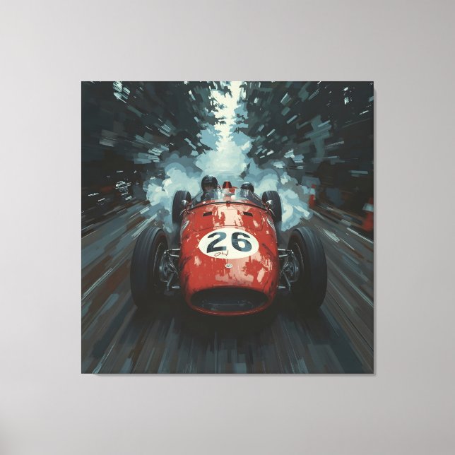 Blazing Trail: Car 26 Unleashed Canvas Print (Front)