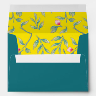 Blazing Yellow & Harbour Blue Envelope