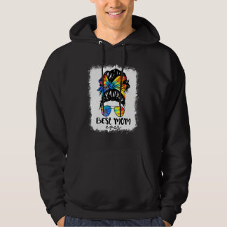 Bleach Best Mum Ever Tie Dye Messy Bun Hair Mother Hoodie