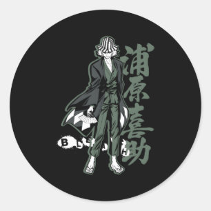 Bleach Kisuke With Vertical Kanji Classic Round Sticker