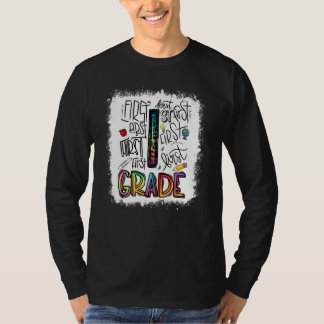 Bleach Typography 1st Grade Last Day Of School T-Shirt