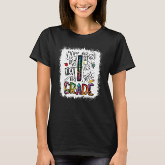 Bleach Typography 1st Grade Last Day Of School T-Shirt