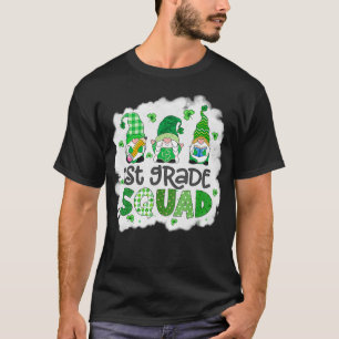 Bleached 1st Grade Squad Gnomies St Patricks Day T T-Shirt