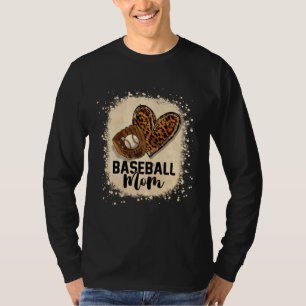 Bleached Baseball Mom Leopard Game Day Vibes Mothe T-Shirt