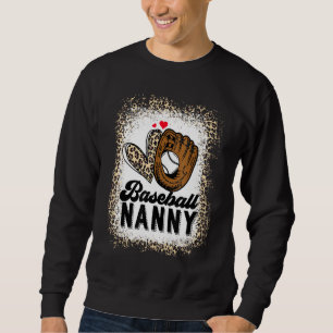 Bleached Baseball Nanny Leopard  Mother s Day 2023 Sweatshirt