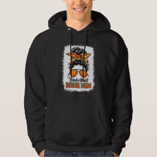 Bleached Basketball Bonus Mum Messy Bun Game Day M Hoodie