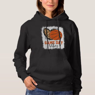 Bleached Basketball Game Day Vibes Basketball Mum Hoodie