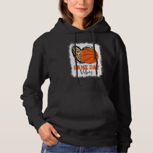 Bleached Basketball Game Day Vibes Basketball Mum Hoodie