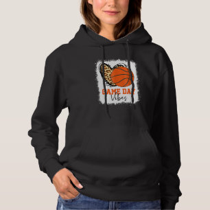 Bleached Basketball Game Day Vibes Basketball Mum Hoodie