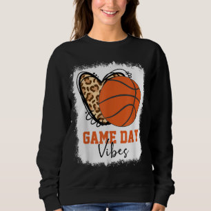 Bleached Basketball Game Day Vibes Basketball Mum Sweatshirt
