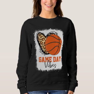 Bleached Basketball Game Day Vibes Basketball Mum Sweatshirt