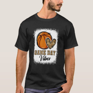 Bleached Basketball Game Day Vibes Basketball Mum T-Shirt