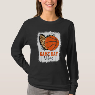 Bleached Basketball Game Day Vibes Basketball Mum T-Shirt