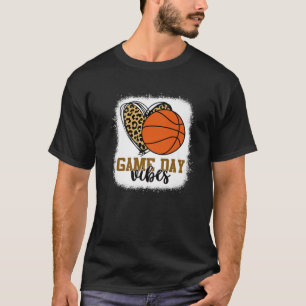 Bleached Basketball Game Day Vibes Basketball Mum T-Shirt