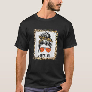 Bleached Basketball Mimi Messy Bun Mimi Life Mothe T-Shirt