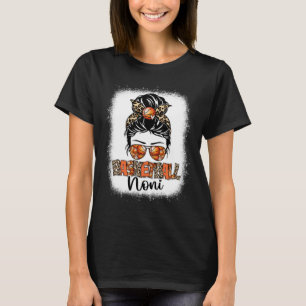 Bleached Basketball Noni Leopard Messy Bun Mothers T-Shirt