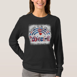 Bleached Blessed To Be Called Counsellor Fun Schoo T-Shirt