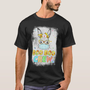 Bleached Boo Boo Crew Bunny Nurse Easter Sunflower T-Shirt