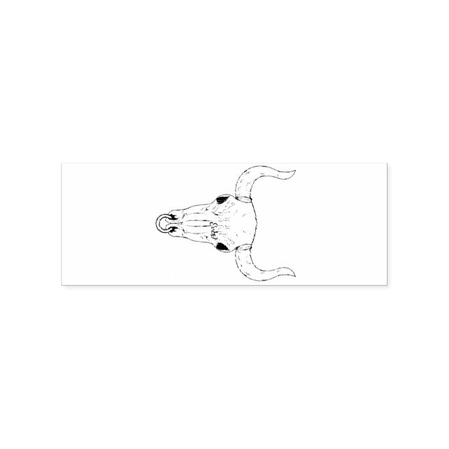 Bleached Bull Skull Thunder_Cove Rubber Stamp (Imprint)