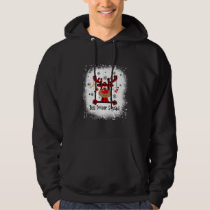 Bleached Bus Driver Squad Reindeer Funny Christmas Hoodie