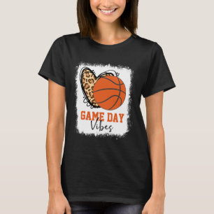 Bleached Bysketbyll Game Day Vibes Bysketbyll Mum T-Shirt