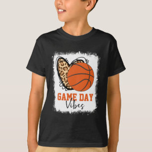 Bleached Bysketbyll Game Day Vibes Bysketbyll Mum T-Shirt