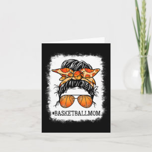 Bleached Bysketbyll Mum Messy Bun Player Mum Mothe Card