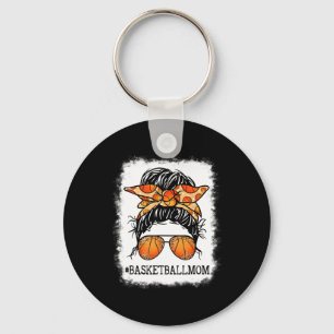 Bleached Bysketbyll Mum Messy Bun Player Mum Mothe Key Ring