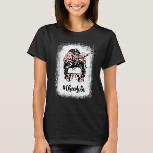 Bleached Cheer Lola Messy Bun Cheerleader Mother's T-Shirt
