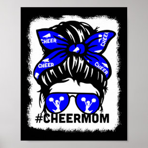 Bleached Cheer Mother Mama Parent Cheerleading Mom Poster