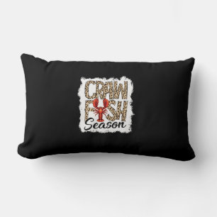 Bleached Crawfish Season Leopard Crawfish Boil Lumbar Cushion