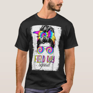 Bleached Field Day Squad Messy Bun Tie Dye T-Shirt