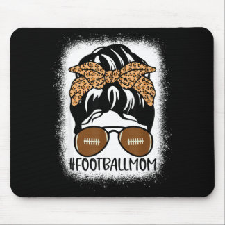 Bleached Football Mom Life With Leopard And Messy Mouse Pad