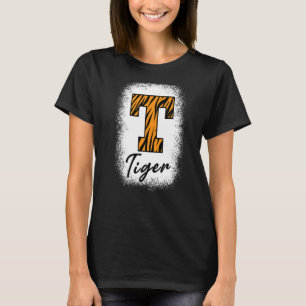 Bleached Football Tigers School Sports Fan Team Sp T-Shirt
