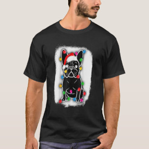 Bleached Funny French Bulldog Dog Tree Christmas L T-Shirt
