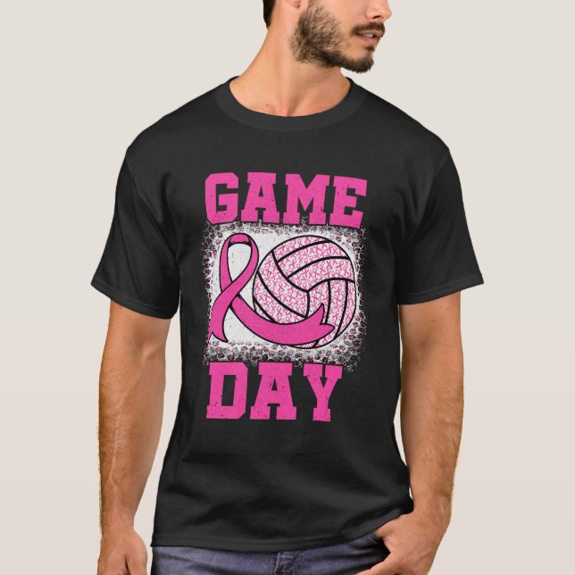 Bleached Game Day Breast Cancer Awareness Pink Vol T-Shirt (Front)