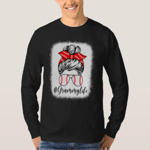 Bleached Grammy Life Messy Bun Mother's Day T-Shirt