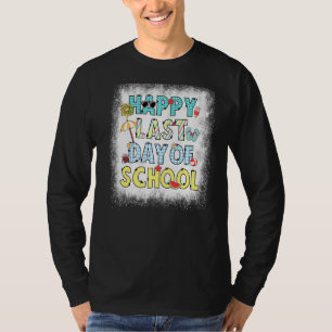 Bleached Happy Last Day Of School Beach Vibes Hell T-Shirt