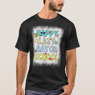 Bleached Happy Last Day Of School Beach Vibes Hell T-Shirt