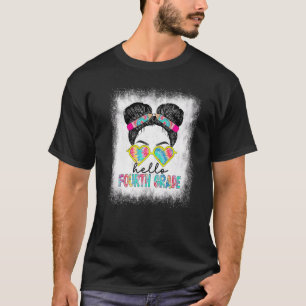 Bleached Hello Fourth Grade Little Miss Back To Sc T-Shirt