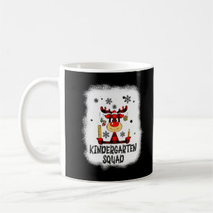 Bleached Kindergarten Squad Reindeer Funny Teacher Coffee Mug