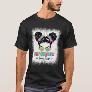 Bleached Kindergarten Teacher Little Miss Back To T-Shirt