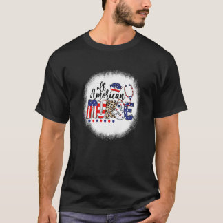 Bleached Leopard All American Nurse Nursing School T-Shirt