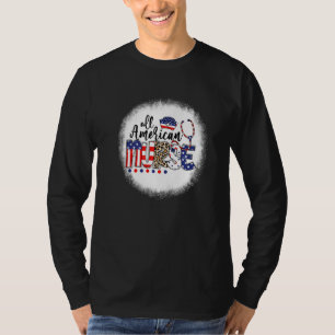 Bleached Leopard All American Nurse Nursing School T-Shirt