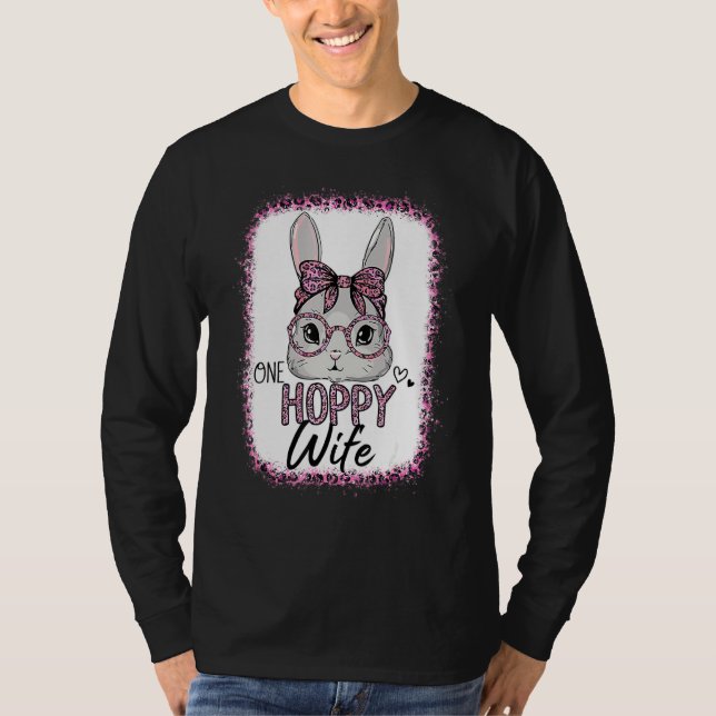 Bleached Leopard Pink Sunglasses Easter Bunny One  T-Shirt (Front)