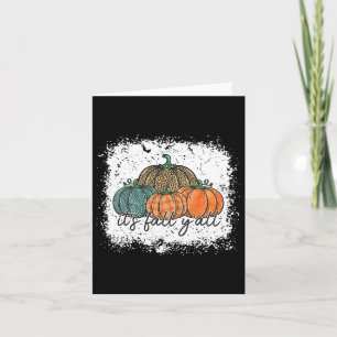 Bleached Leopard Pumpkin Autumn Its Fall Yall Than Card