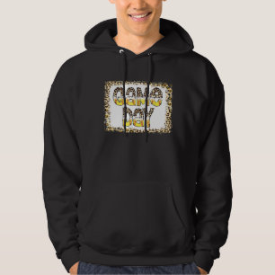 Bleached Leopard Softball Game Day Vibes Softball  Hoodie