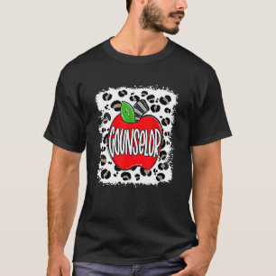 Bleached Leoprad Apples Happy First Day Of School  T-Shirt